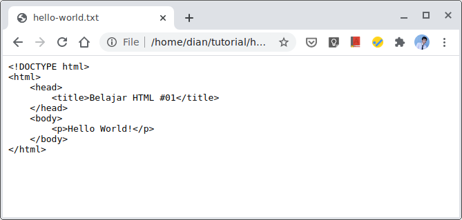 Nama File HTML yang salah