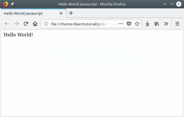 Menampilkan hello world di browser